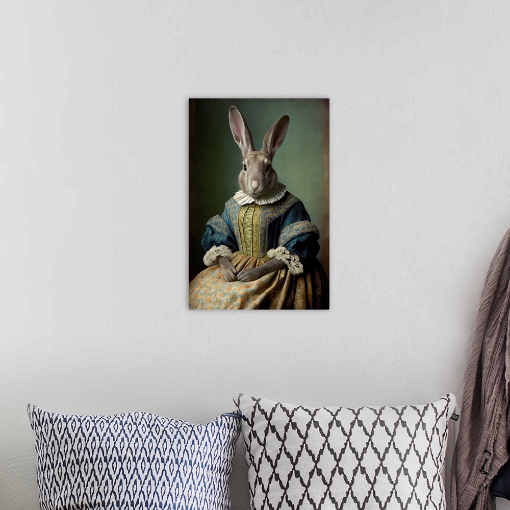 A bohemian room featuring Mrs. Bunny