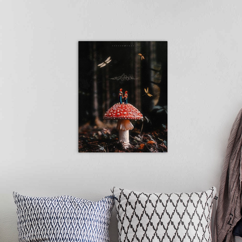A bohemian room featuring Mushrooms #355