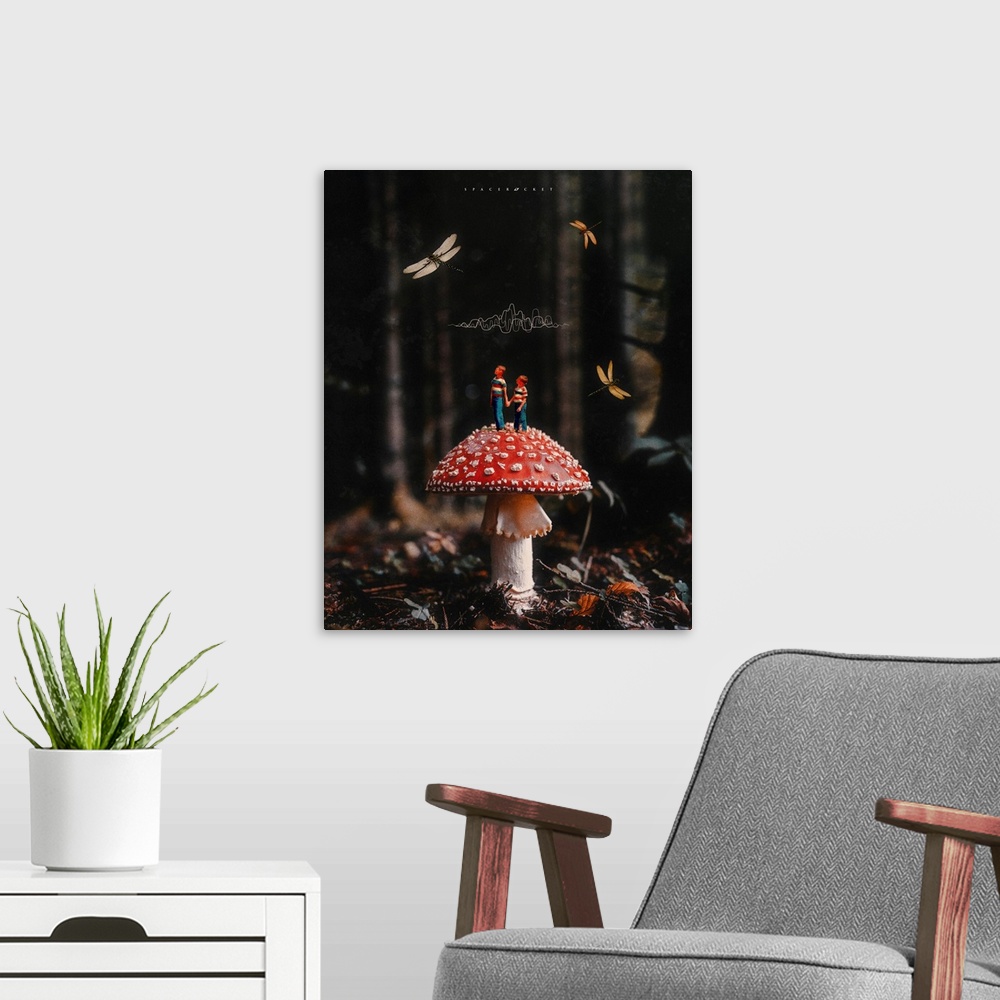 A modern room featuring Mushrooms #355