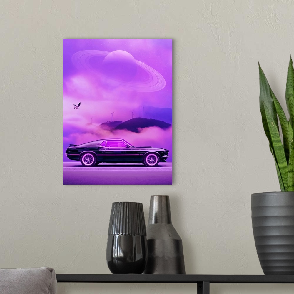 A modern room featuring Outrun Drive