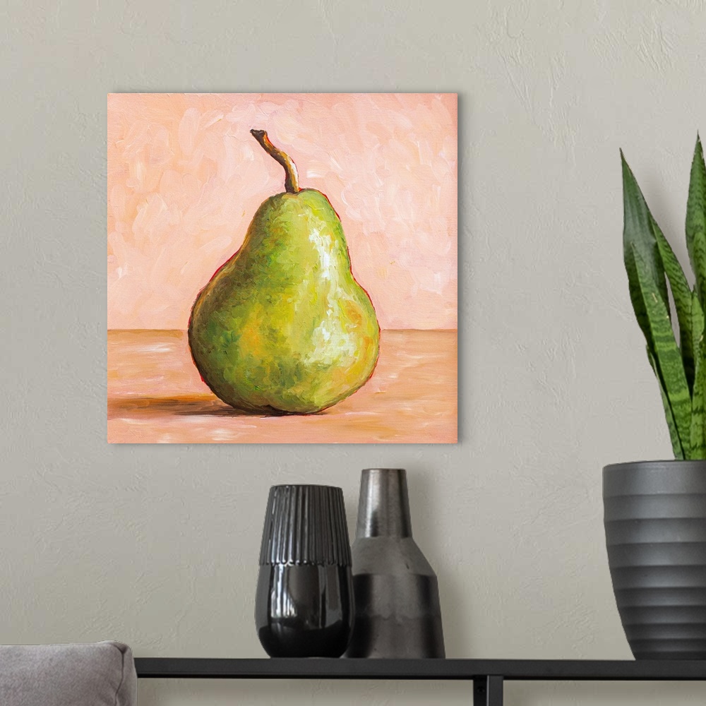A modern room featuring Pear Still Life