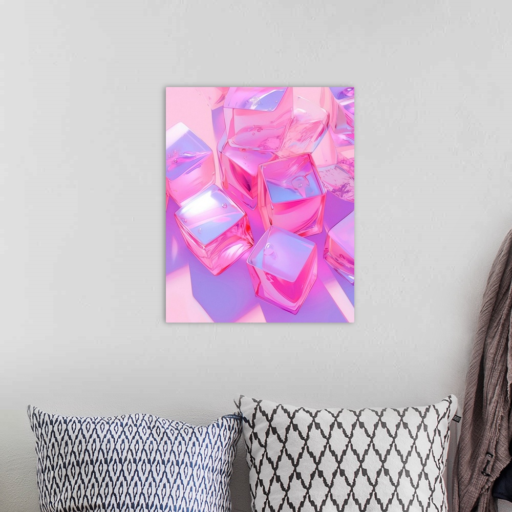 A bohemian room featuring Pink Ice Cubes