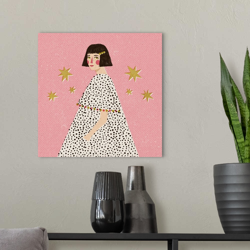 A modern room featuring Polka Dots Girl