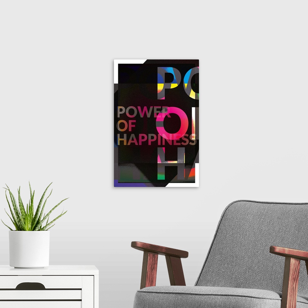 A modern room featuring Power Of Happiness