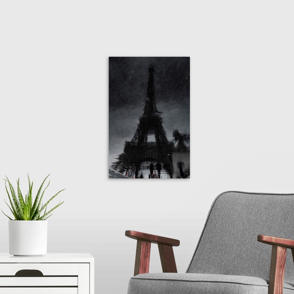 A modern room featuring Rain In Paris