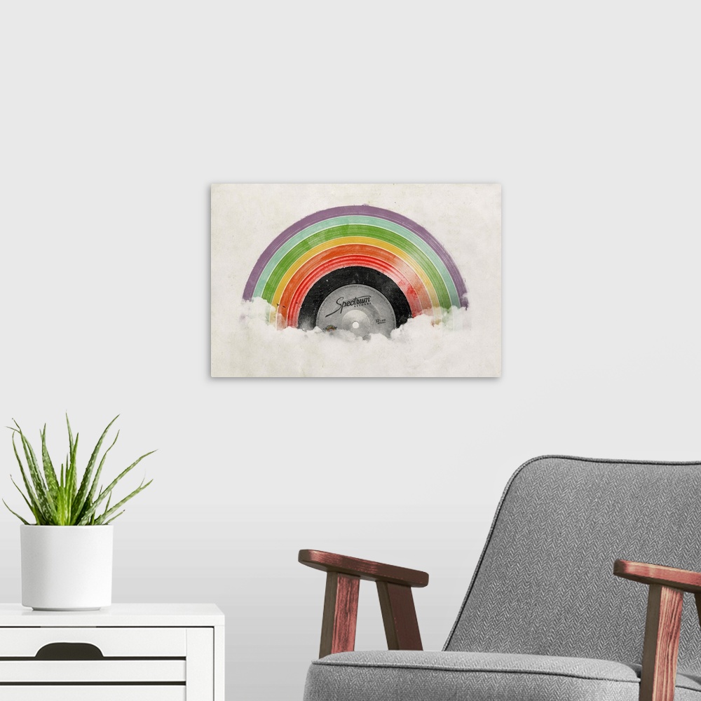 A modern room featuring Rainbow Classics