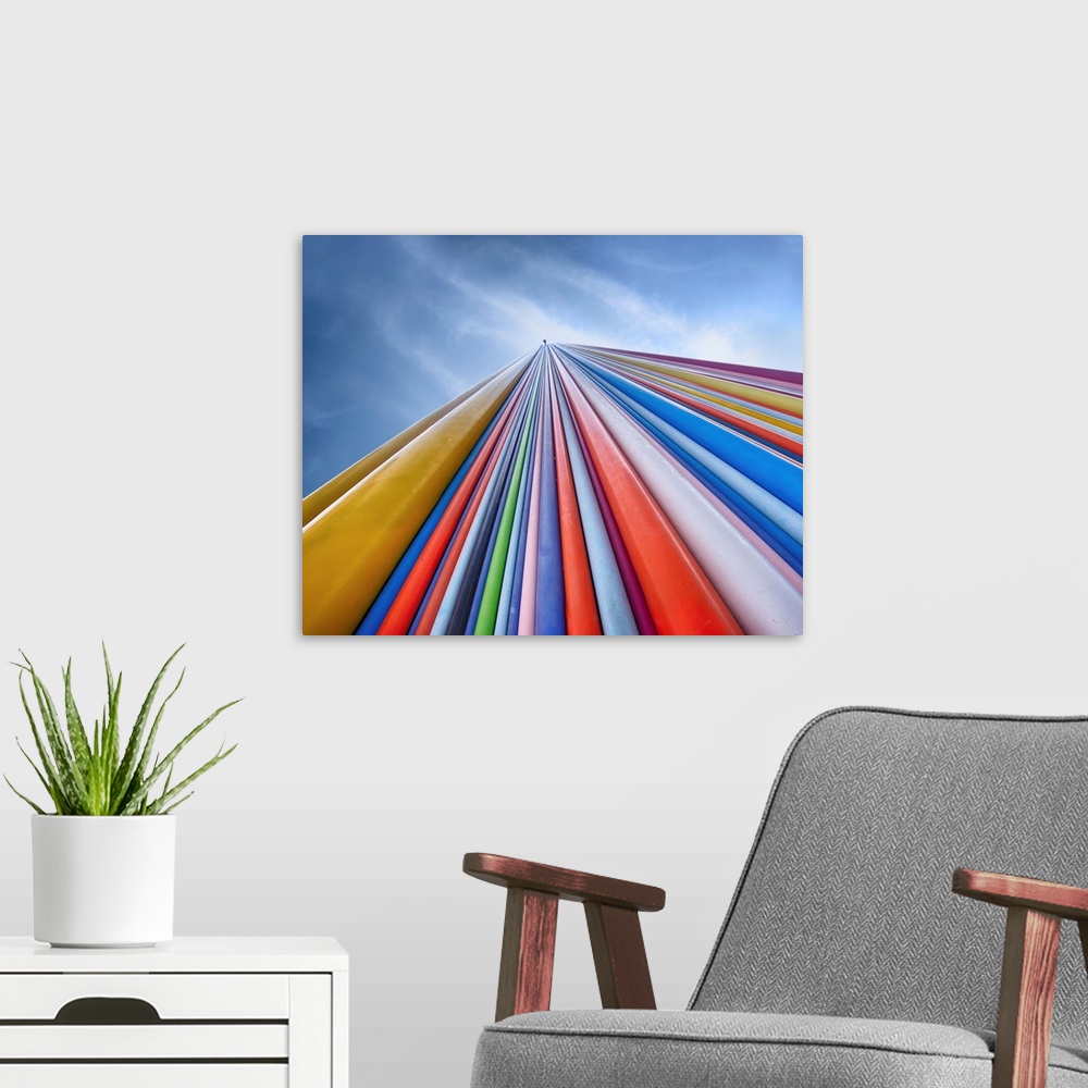 A modern room featuring Rainbow From A Cloud