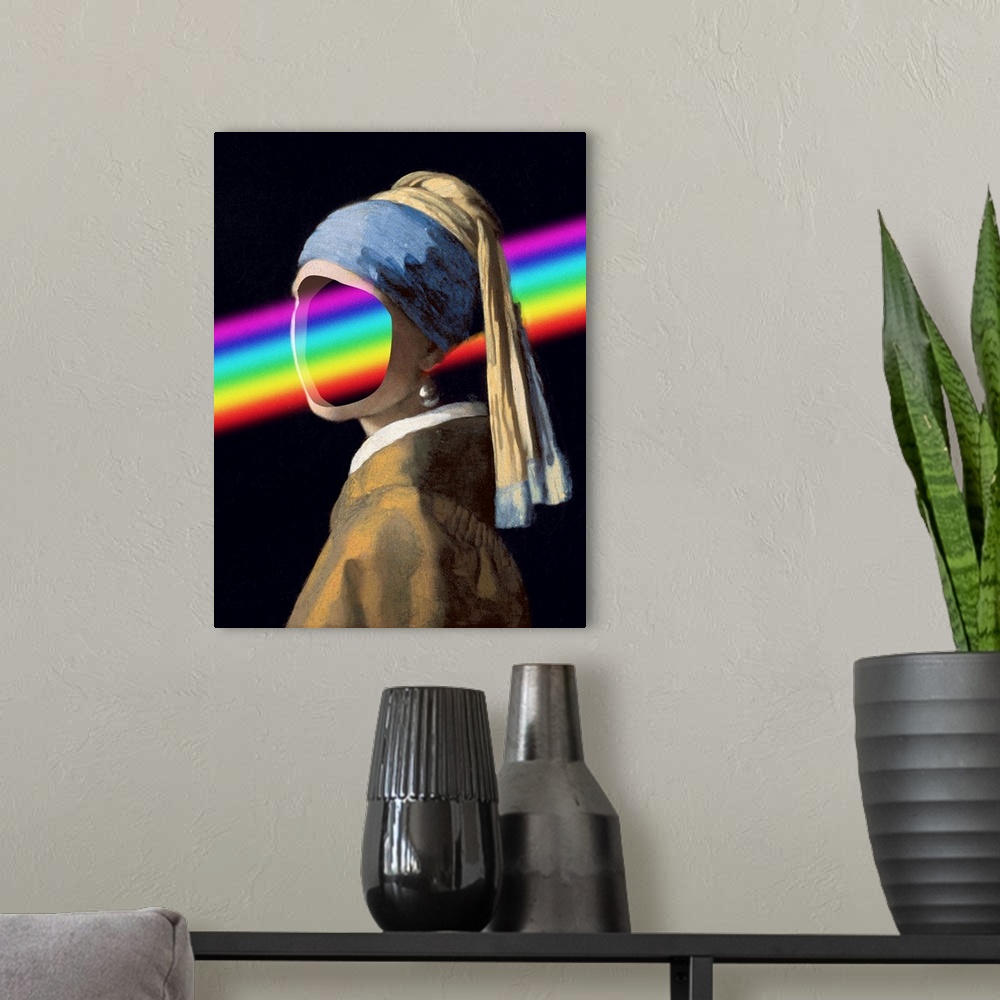 A modern room featuring Rainbow Portrait