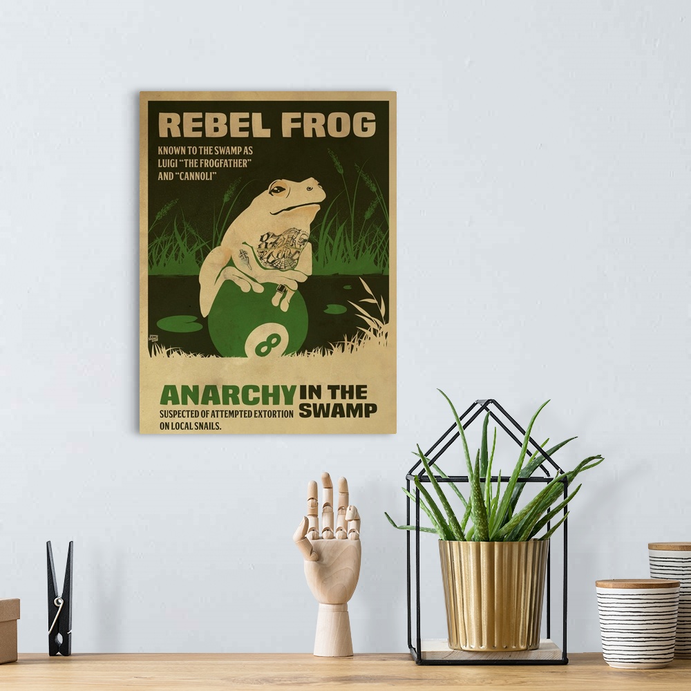 A bohemian room featuring Rebel Frog