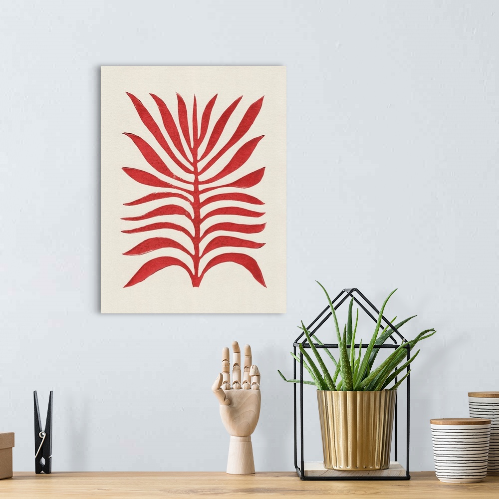 A bohemian room featuring Red Branch / Lino Print