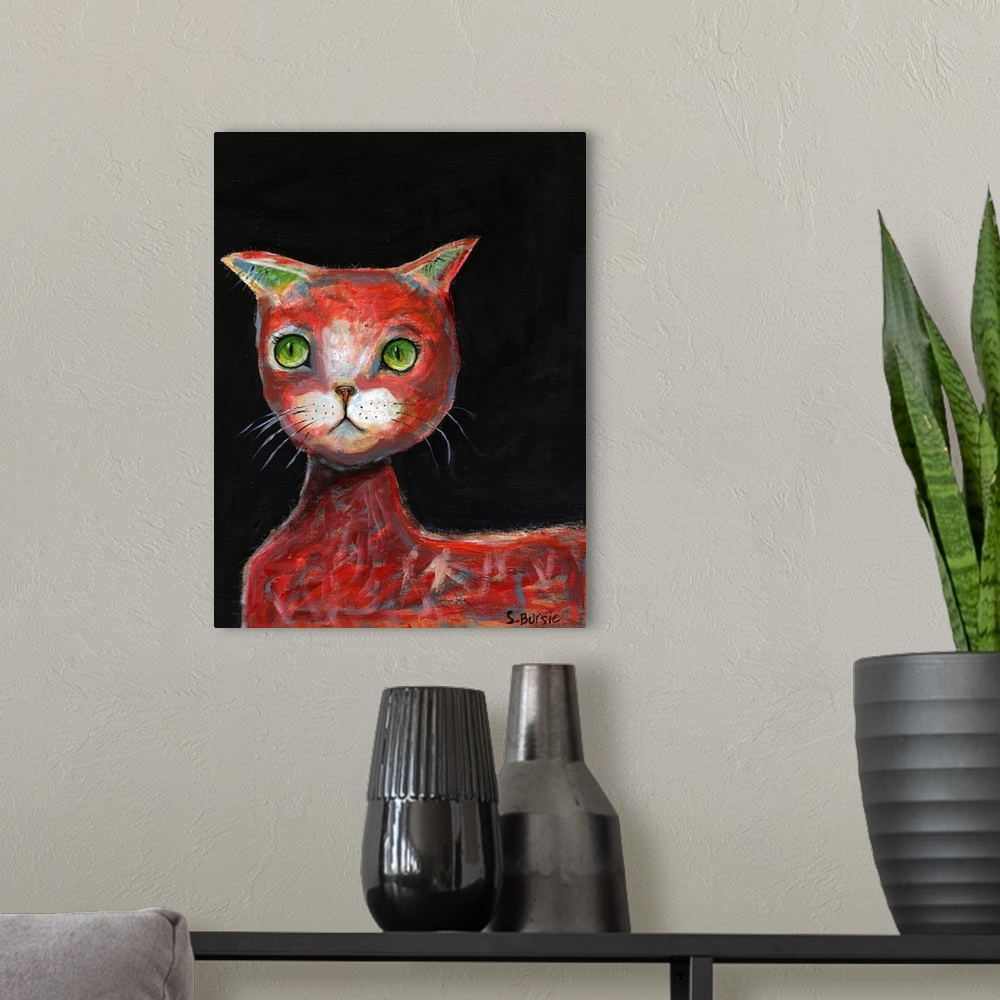 A modern room featuring Red Cat