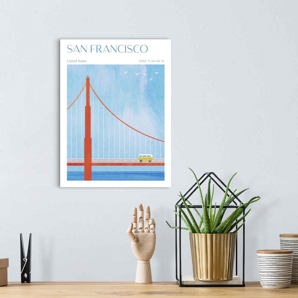 A bohemian room featuring San Francisco, Golden Gate Bridge