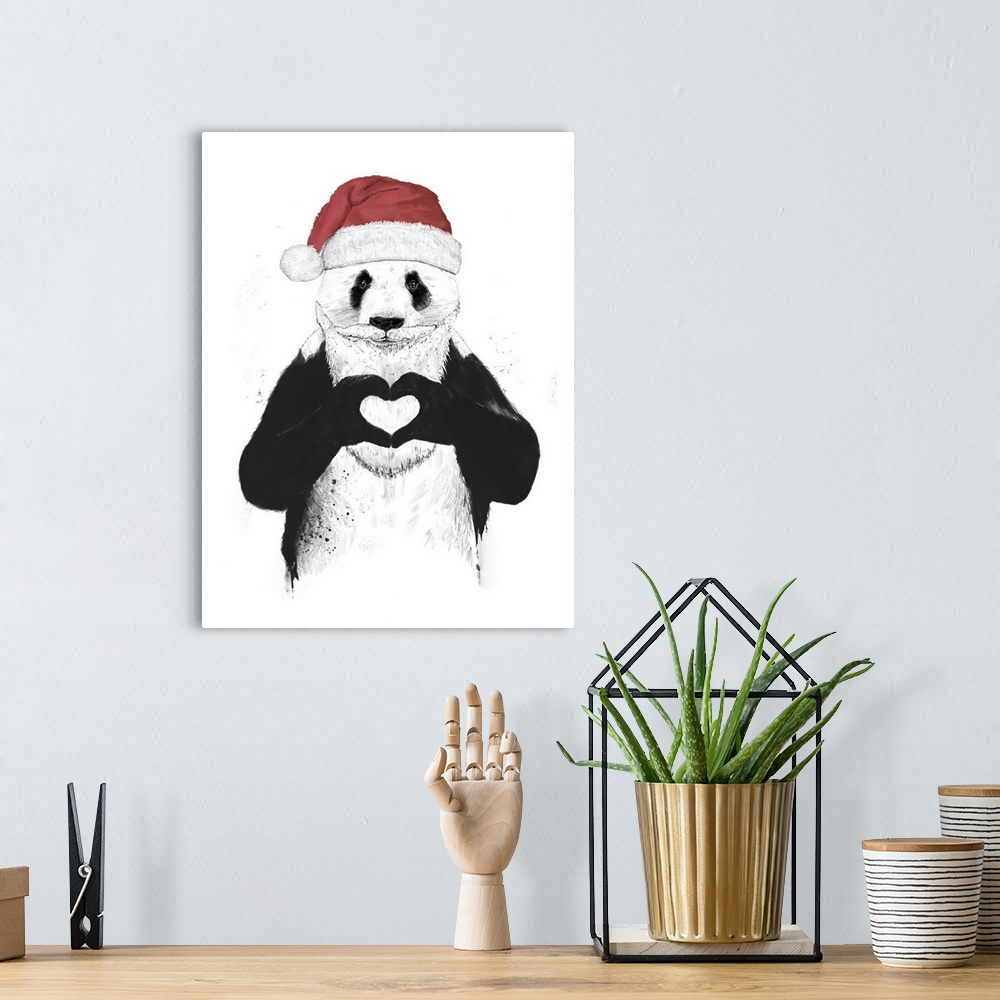 A bohemian room featuring Santa Panda