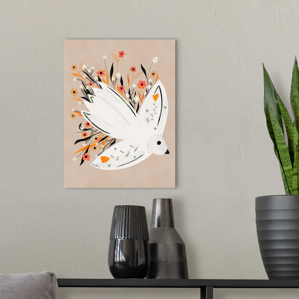 A modern room featuring Seagull In Flowers