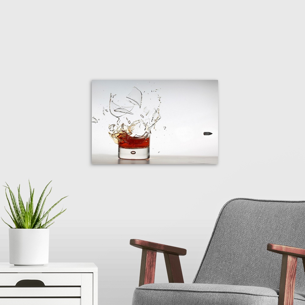 A modern room featuring Shot Of Whisky