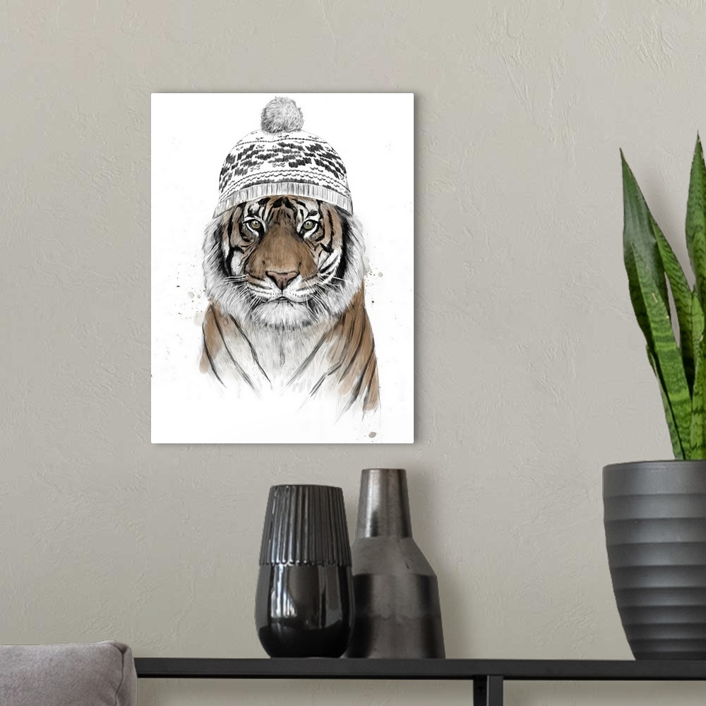 A modern room featuring Siberian Tiger