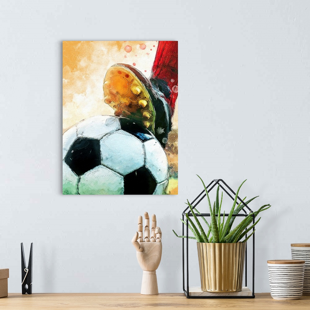 A bohemian room featuring Soccer 1