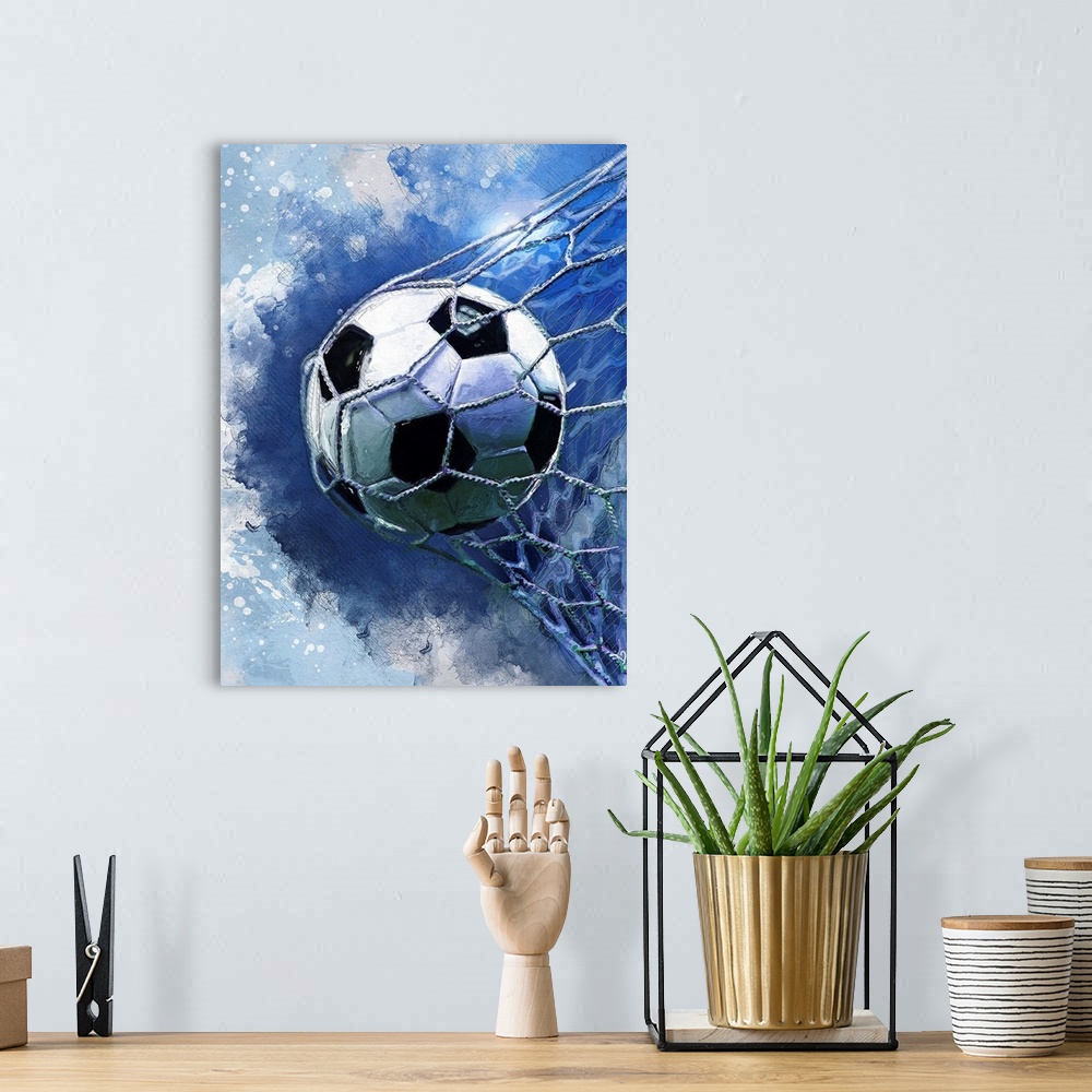 A bohemian room featuring Soccer 3