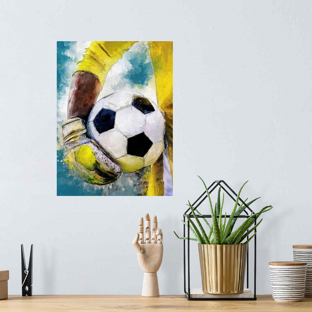 A bohemian room featuring Soccer 4