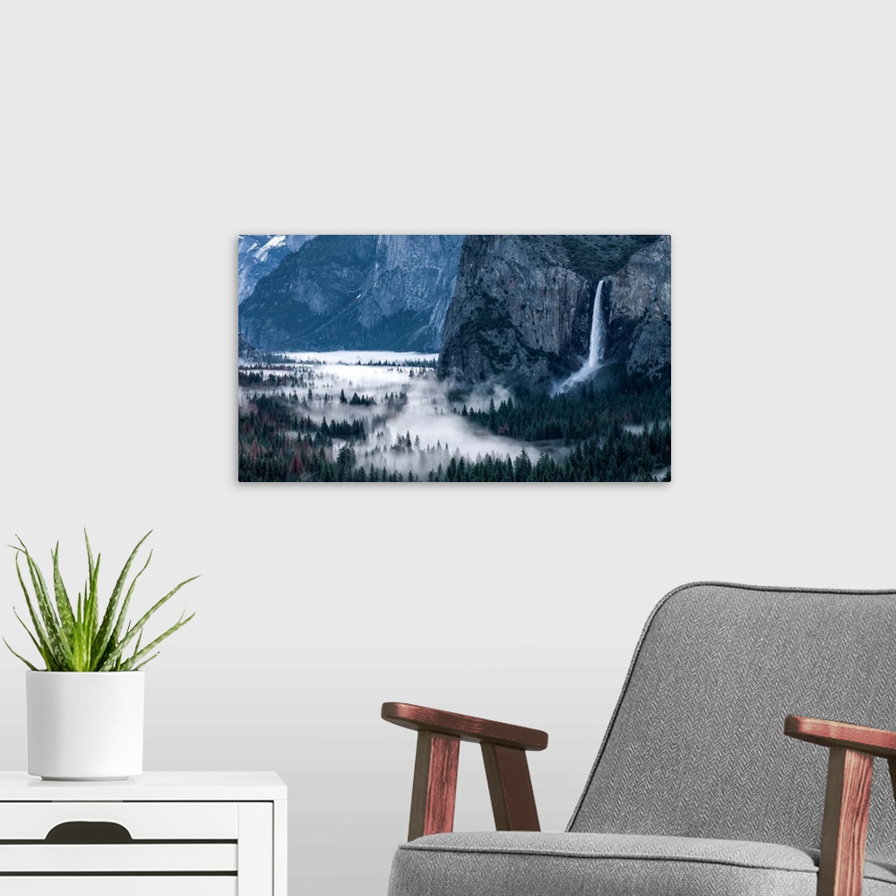 A modern room featuring Spring In The Yosemite Valley