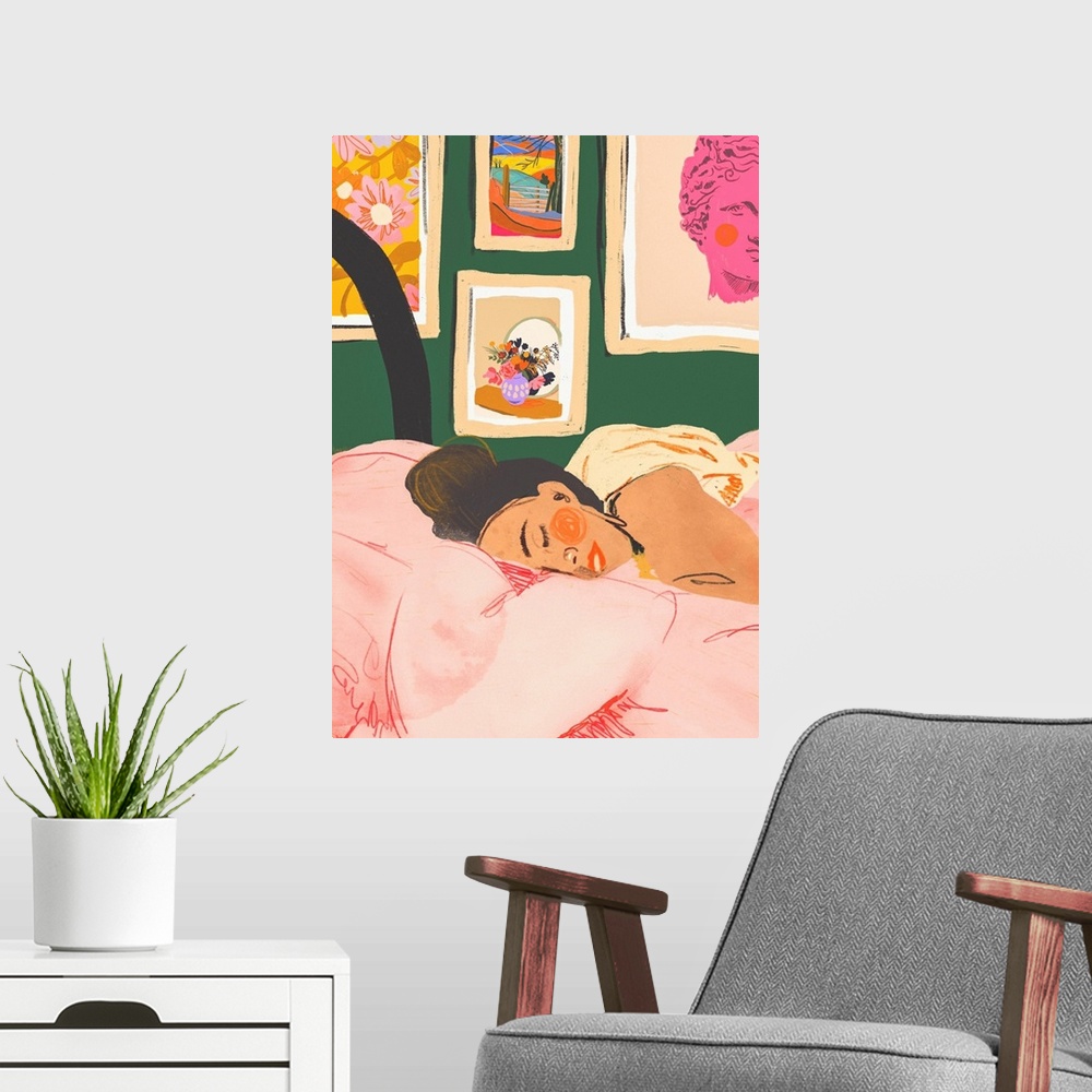 A modern room featuring Still Asleep