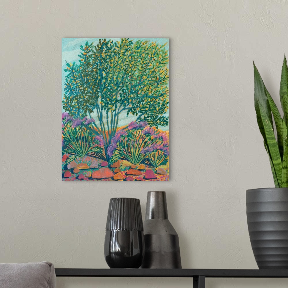 A modern room featuring Summer Trees
