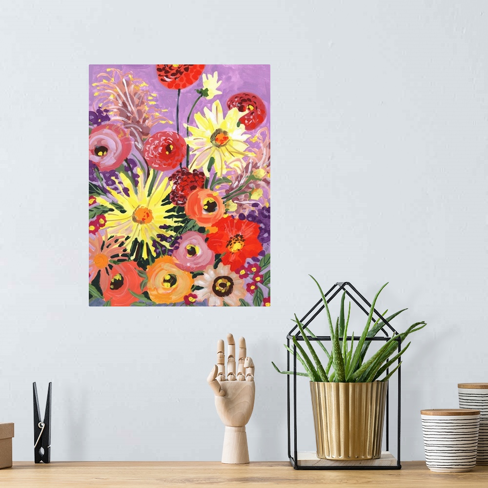 A bohemian room featuring Sunny Asters And Anemones