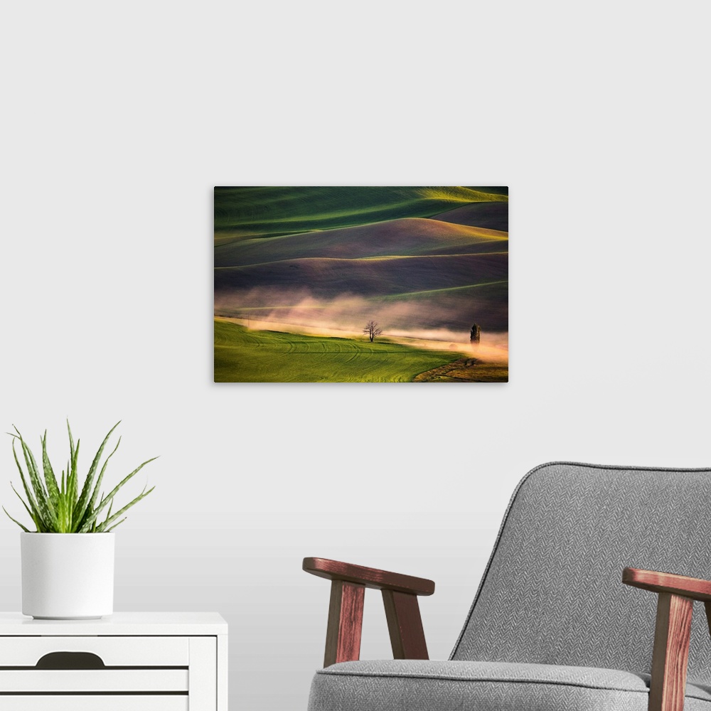 A modern room featuring Sunset In Palouse