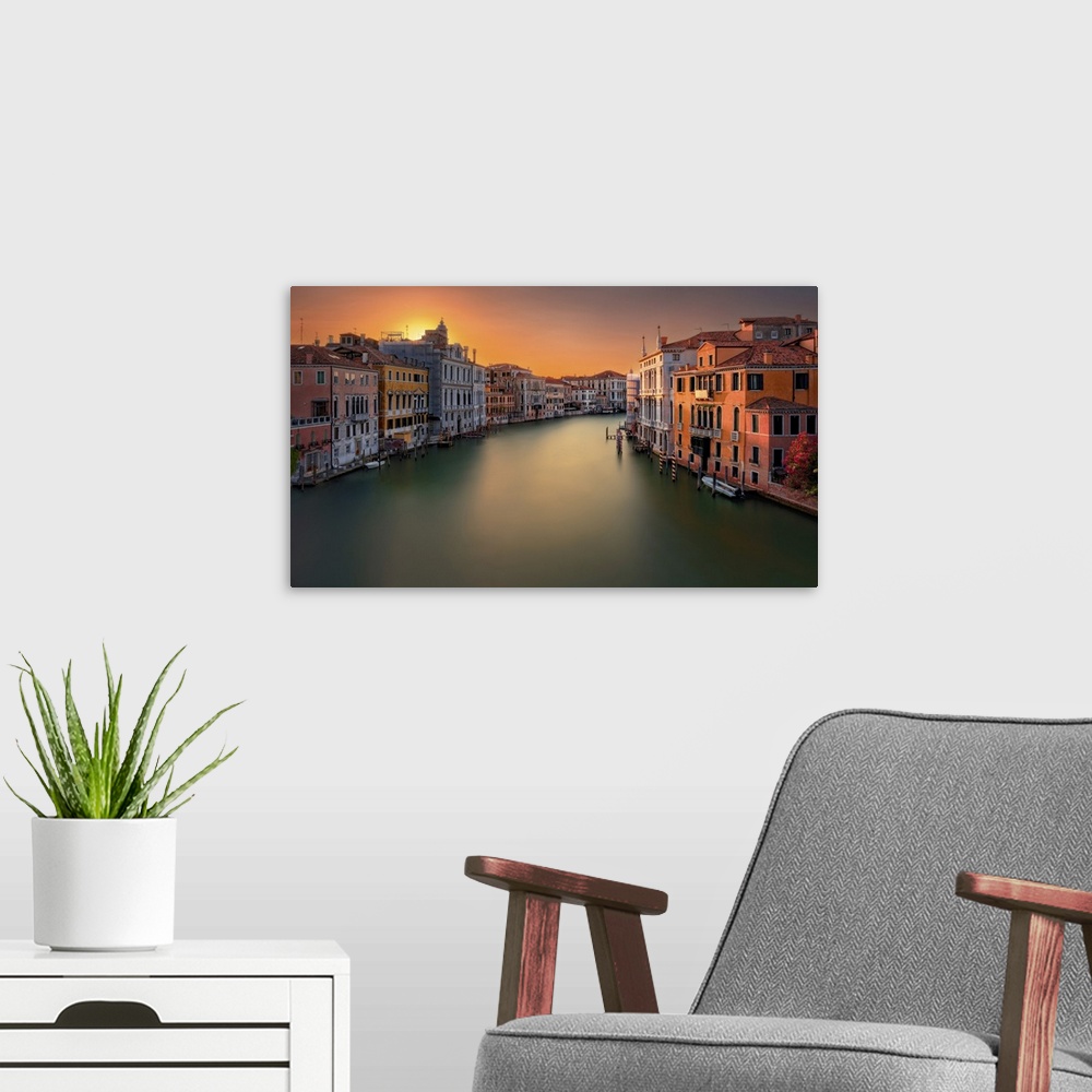 A modern room featuring Sunset In Venice