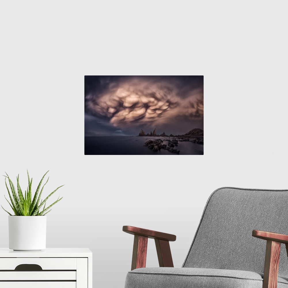 A modern room featuring The Cloud