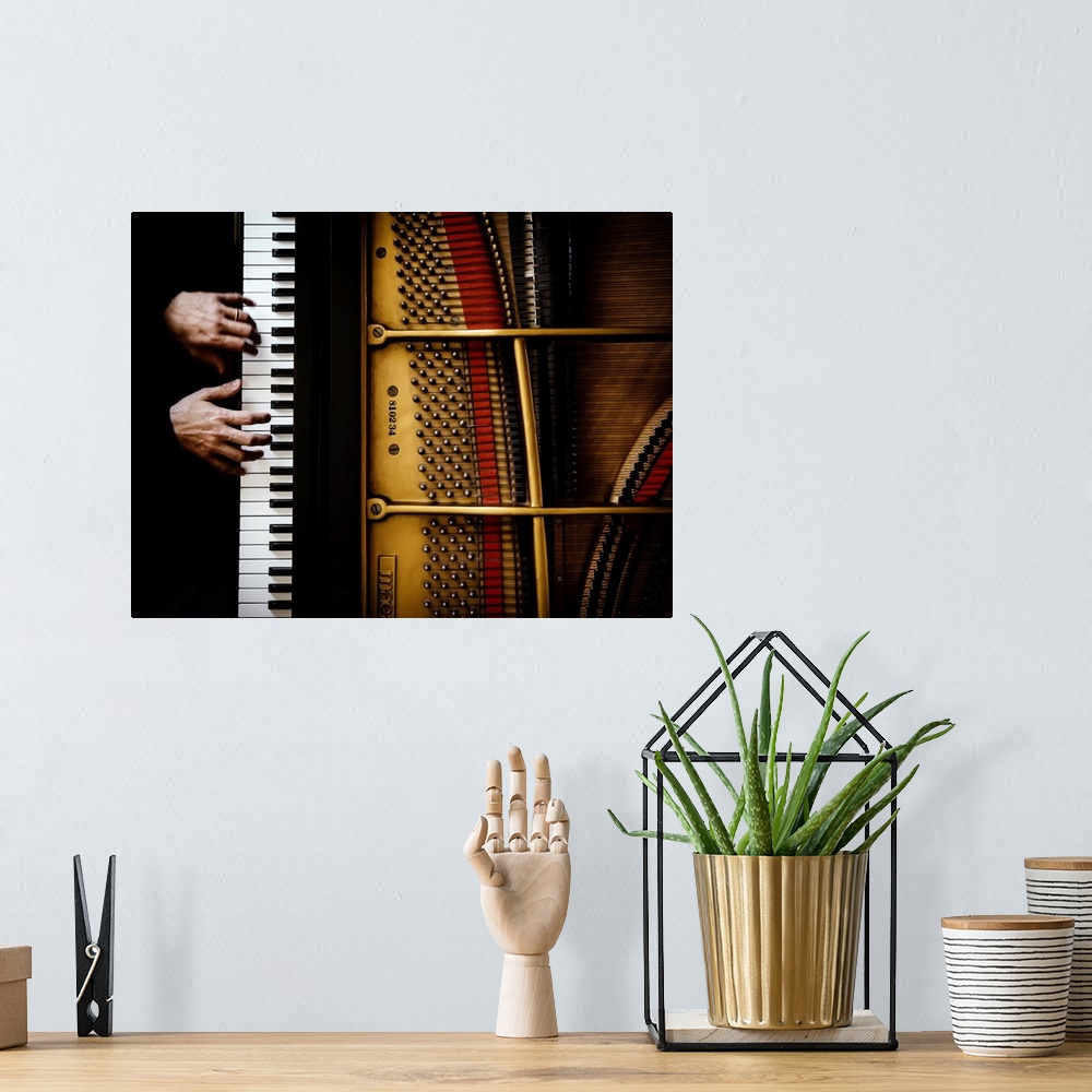 A bohemian room featuring The Pianist