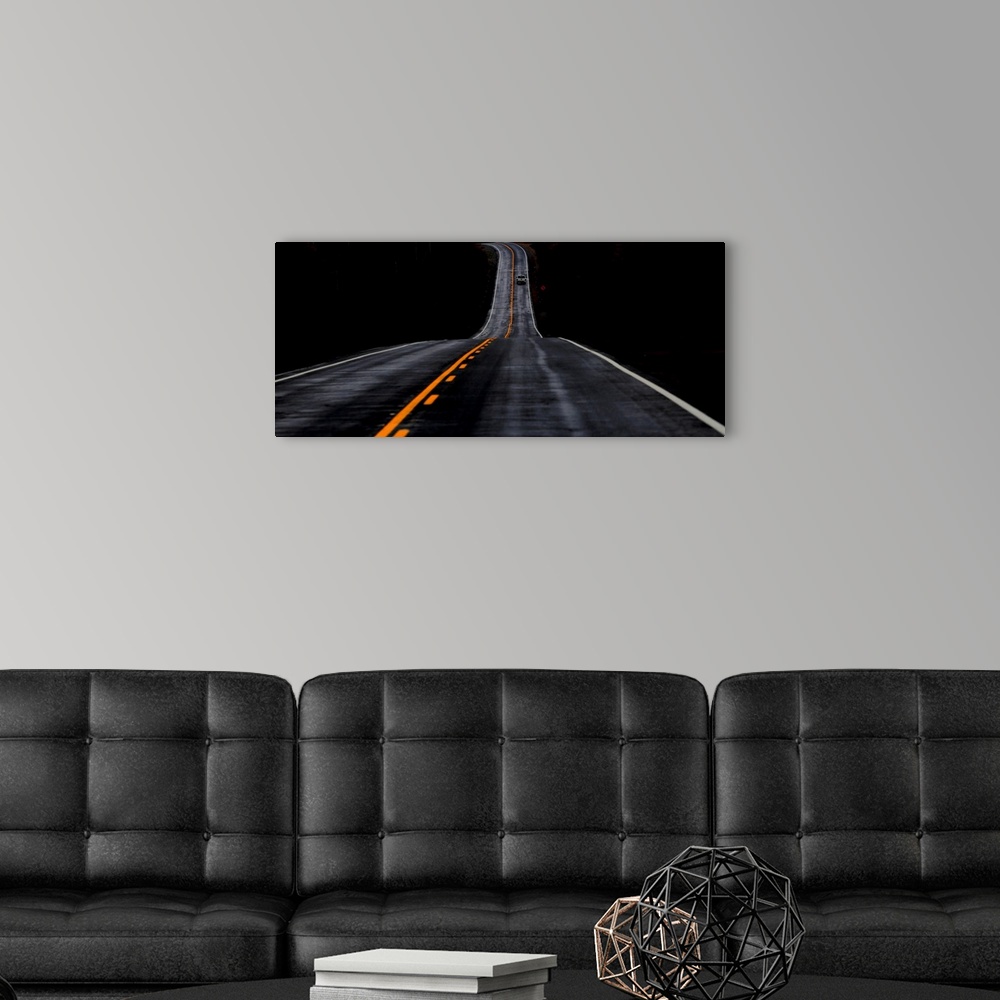 A modern room featuring The Road Ahead