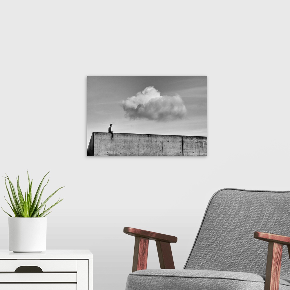 A modern room featuring Thoughts In The Cloud