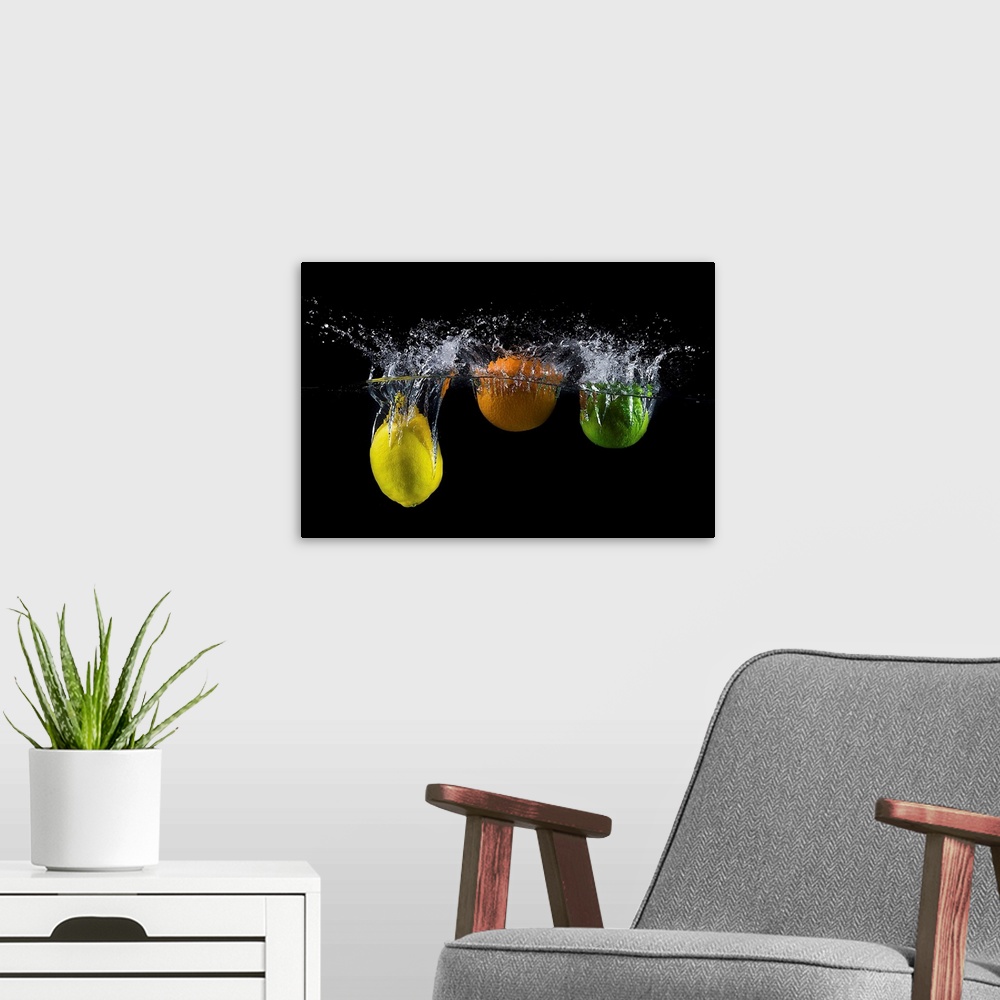 A modern room featuring Triple Citrus Splash