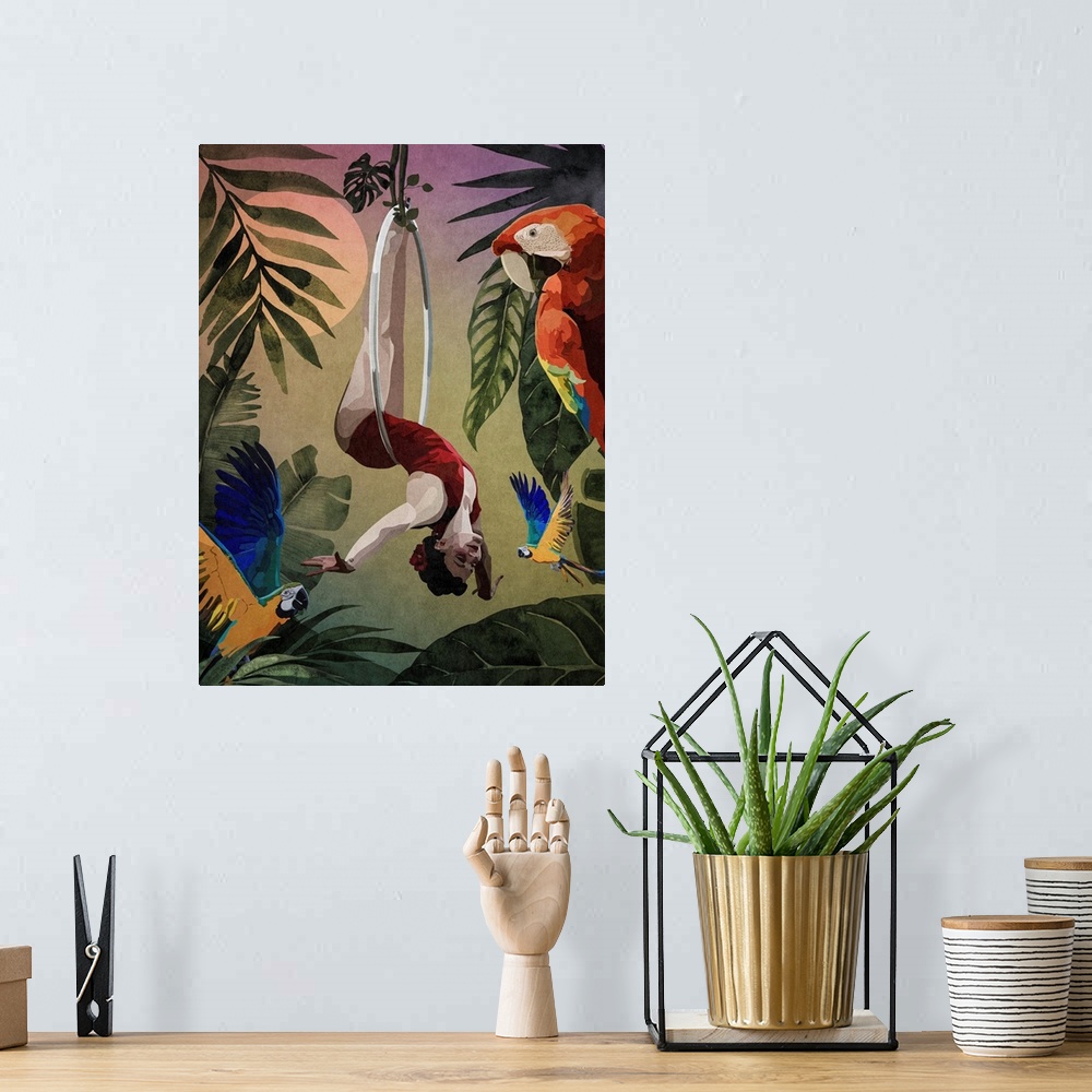 A bohemian room featuring Tropical Parrot