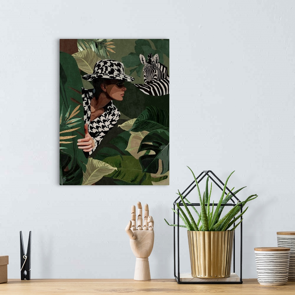 A bohemian room featuring Tropical Zebra