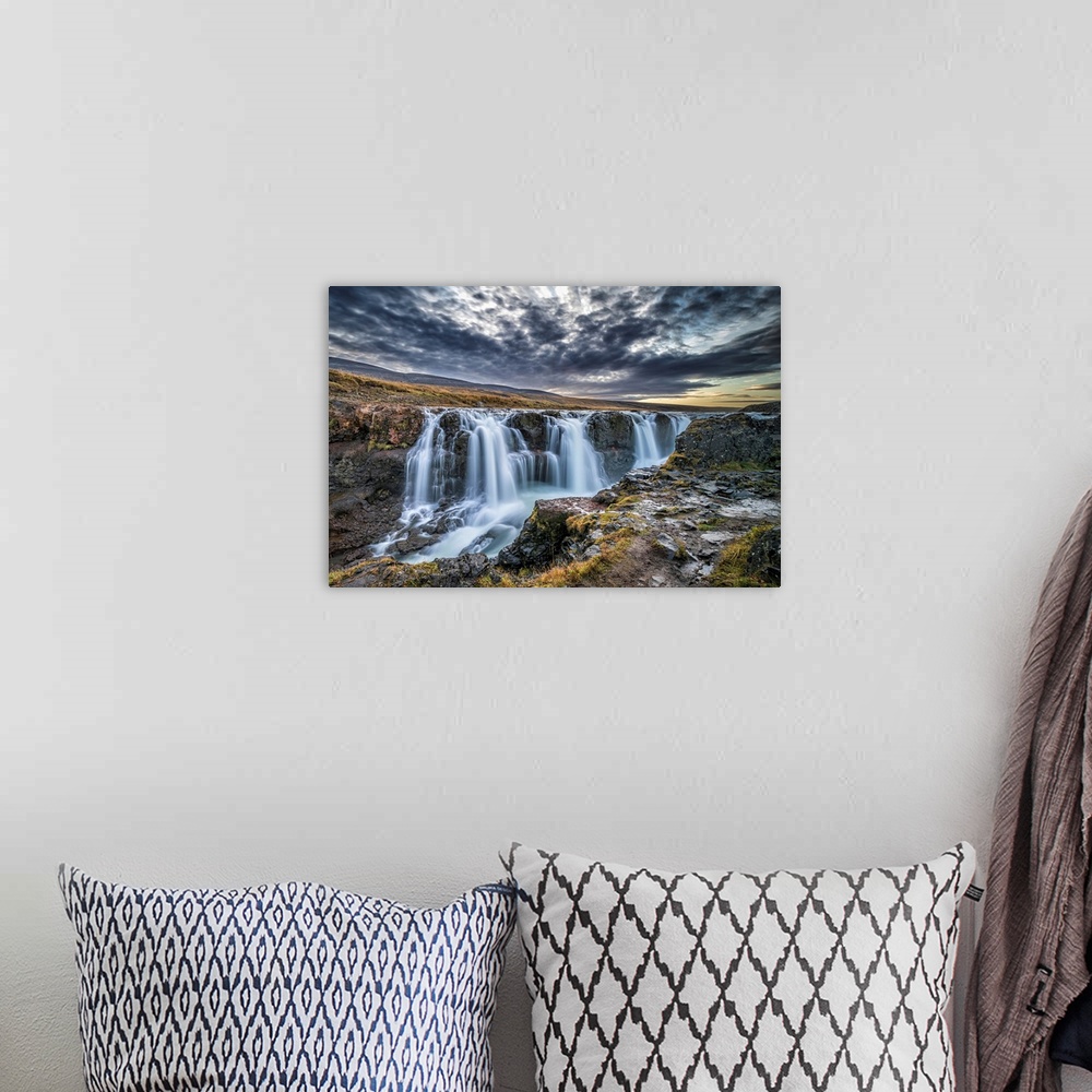 A bohemian room featuring Unknown Falls In Iceland