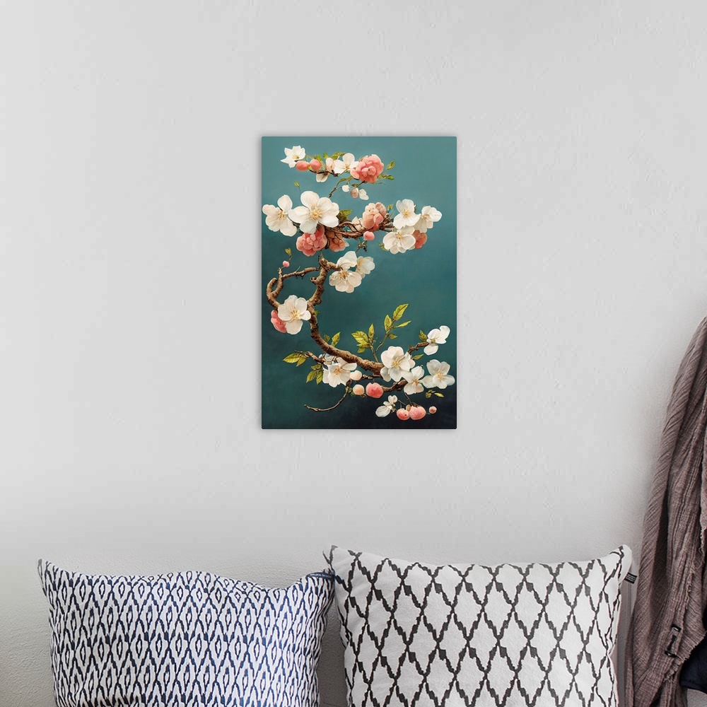 A bohemian room featuring White Cherry Blossoms