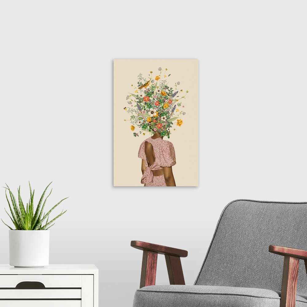 A modern room featuring Wildflower Bouquet