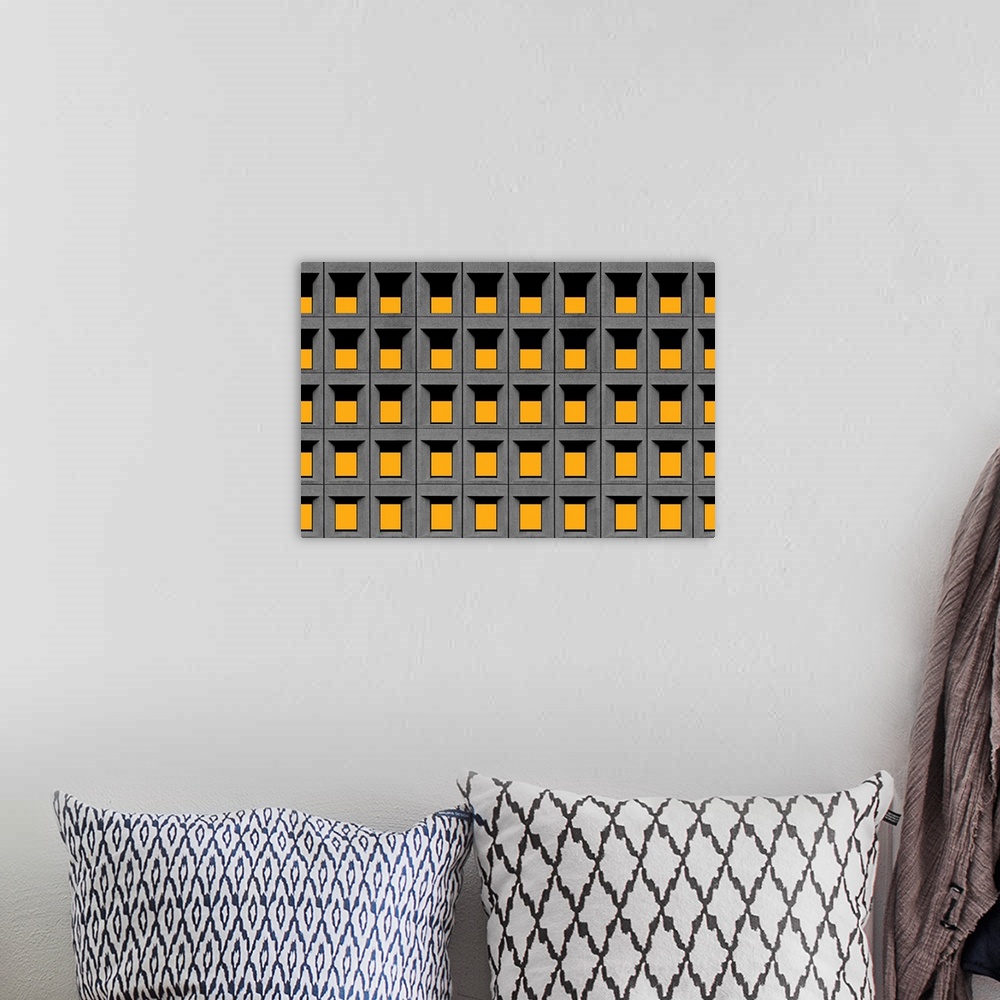 A bohemian room featuring Yellow Squares