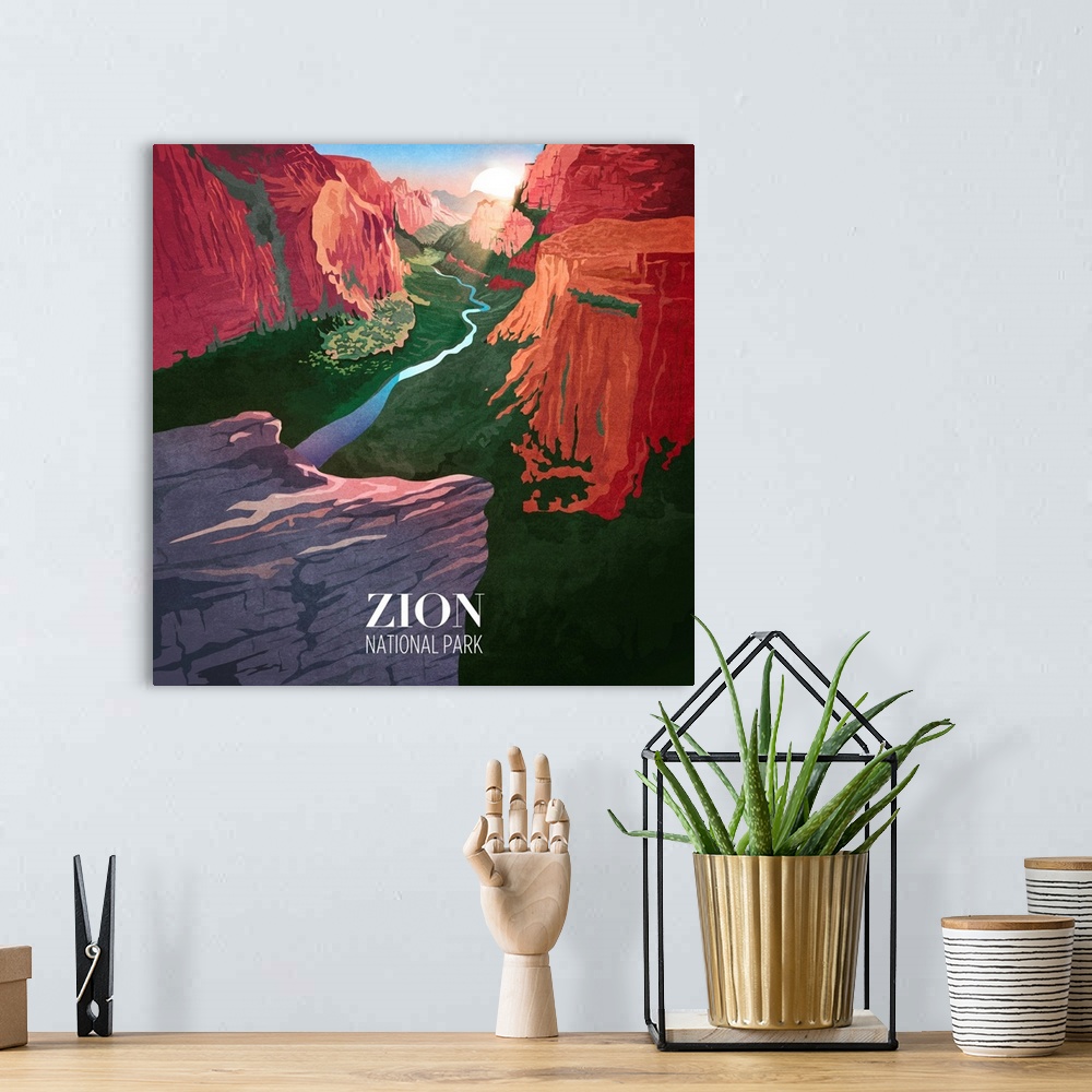 A bohemian room featuring Zion
