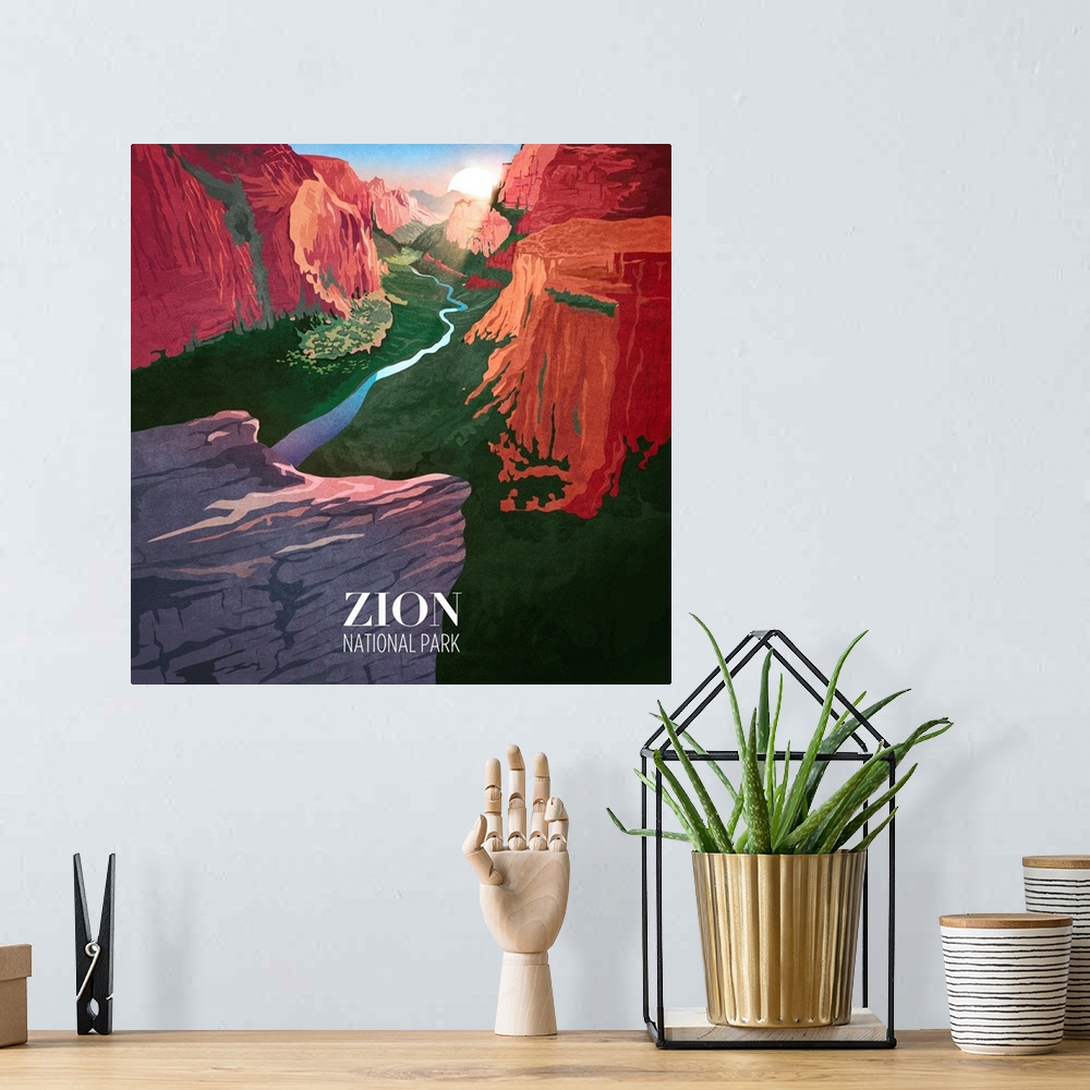 A bohemian room featuring Zion