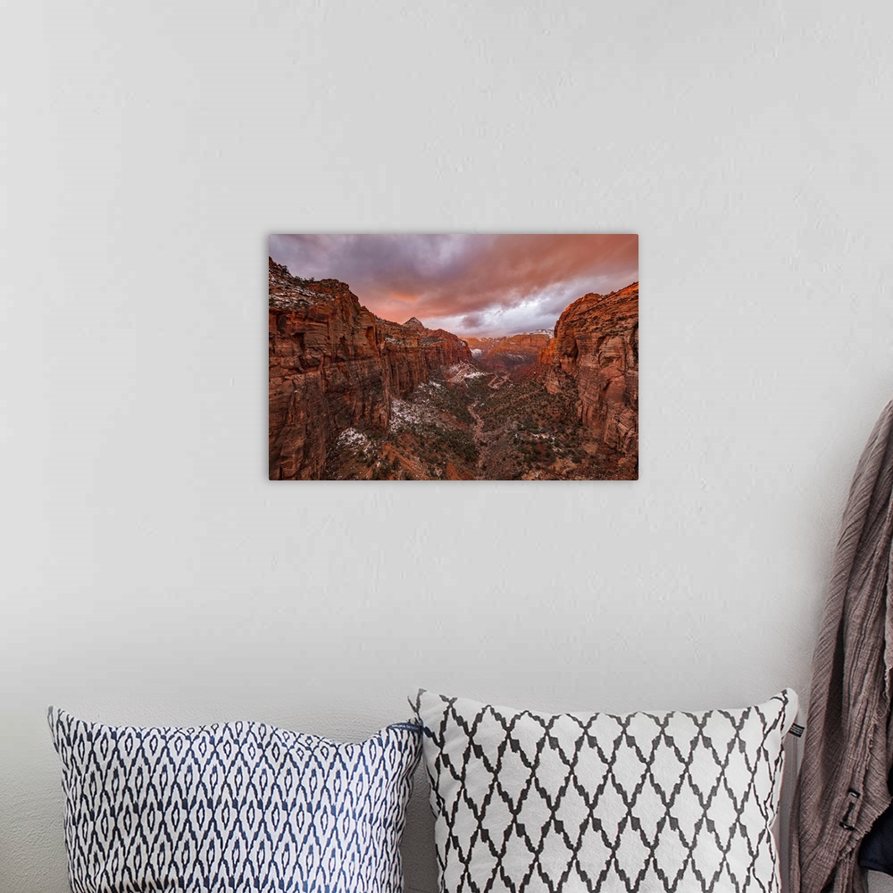 A bohemian room featuring Zion Np, Overlook Sunset