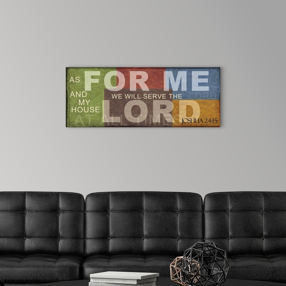A modern room featuring As For me and the Lord