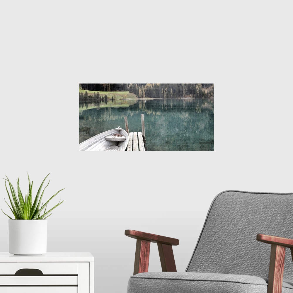 A modern room featuring Boat Dock