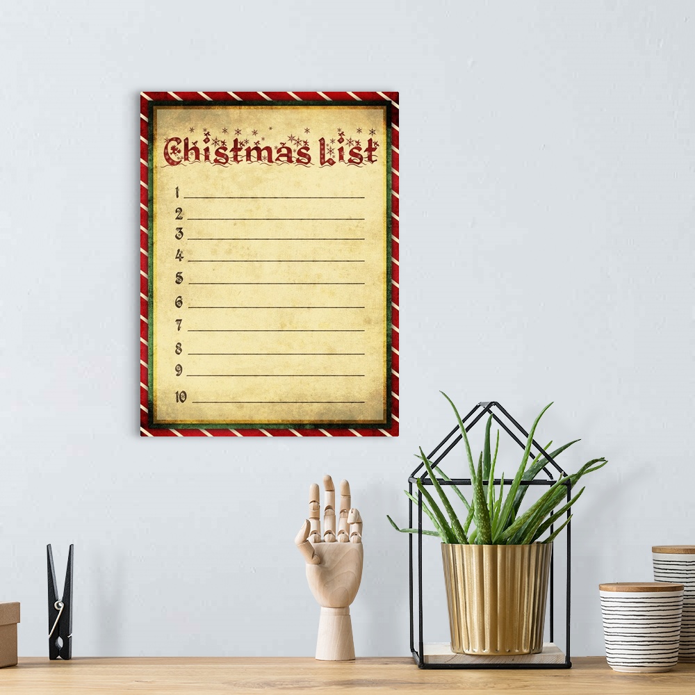 A bohemian room featuring Christmas List