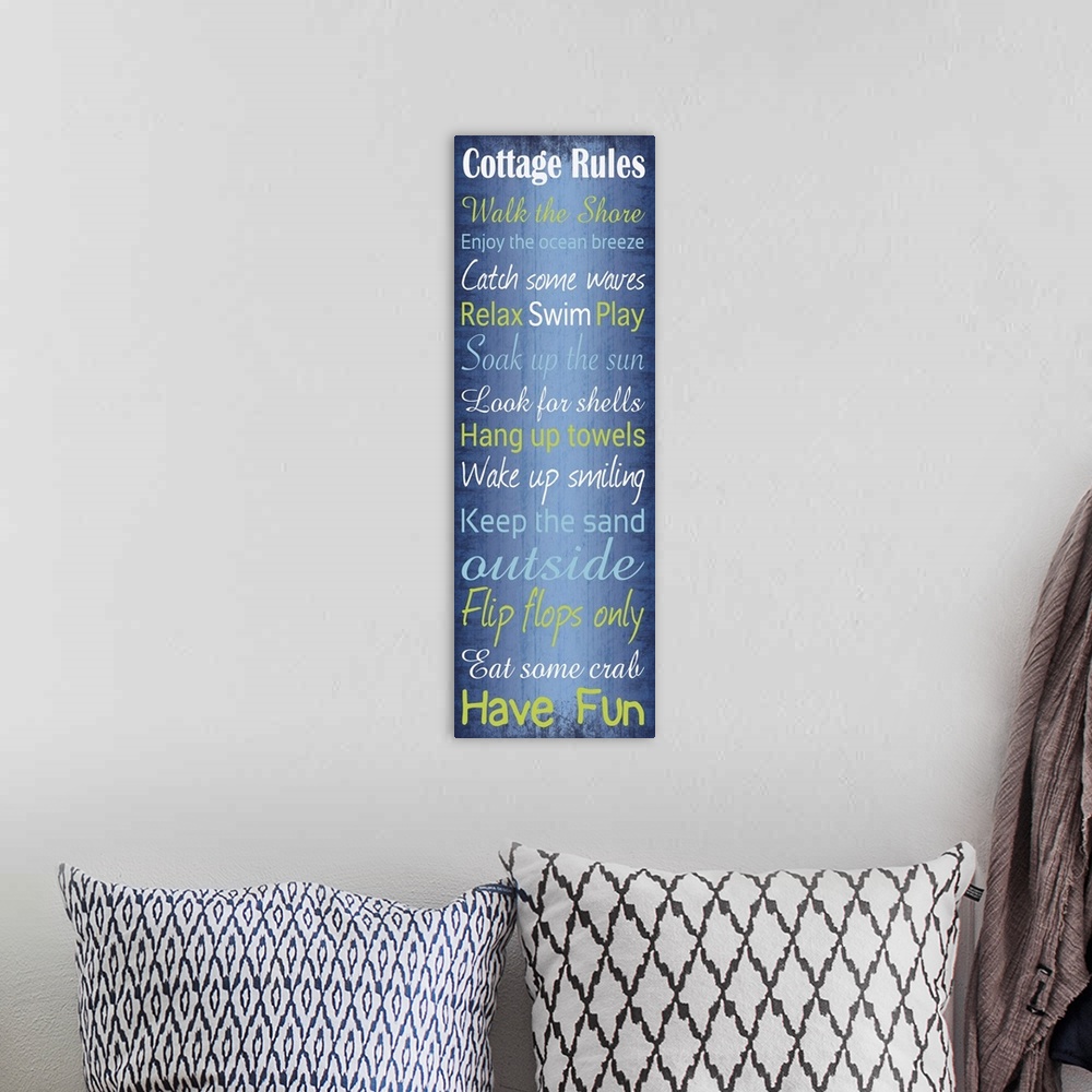 A bohemian room featuring Cottage Rules II