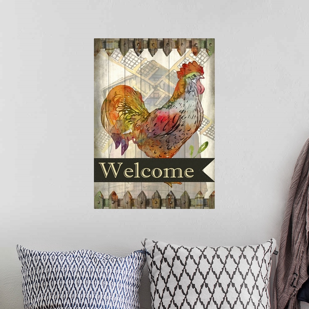 A bohemian room featuring Fall Rooster