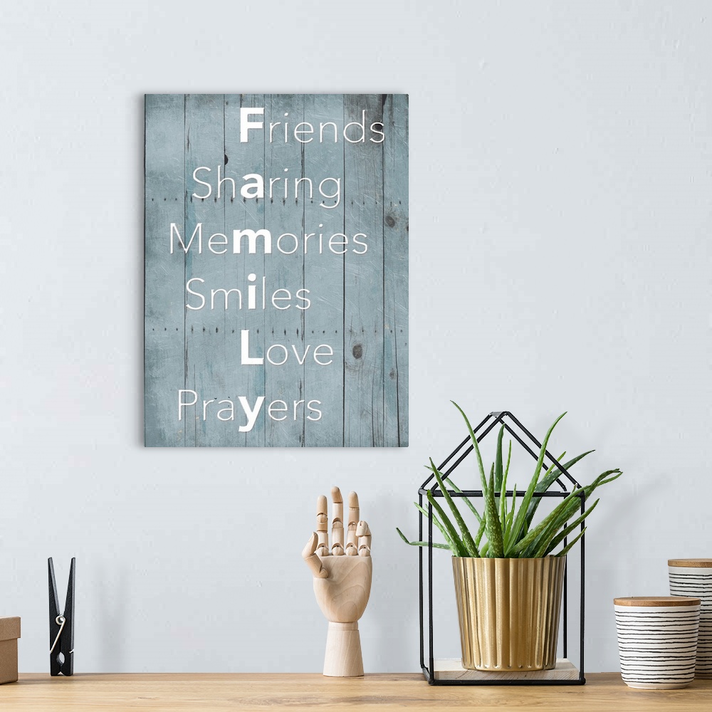 A bohemian room featuring Family Words