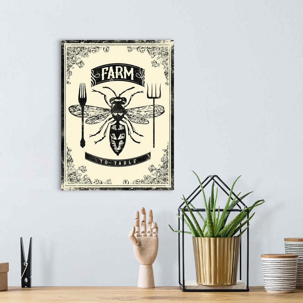 A bohemian room featuring Farm Bee - Light